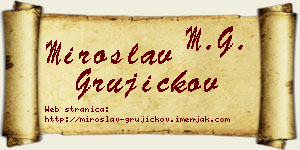Miroslav Grujičkov vizit kartica